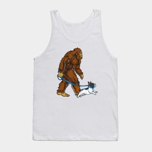 Funny Bigfoot Sasquatch Walking French Bulldog Tank Top